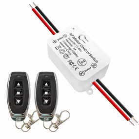 DieseRC Wireless DC Motor Remote Control Switch, DC 12V-80V 5A Relay Receiver Controller with 2 Transmitters, Radio Control Motor Move Forward and Reverse