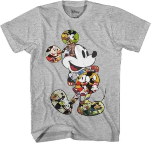 Disney Mickey Mouse Scene Me Classic Designs Adult Men's T-Shirt