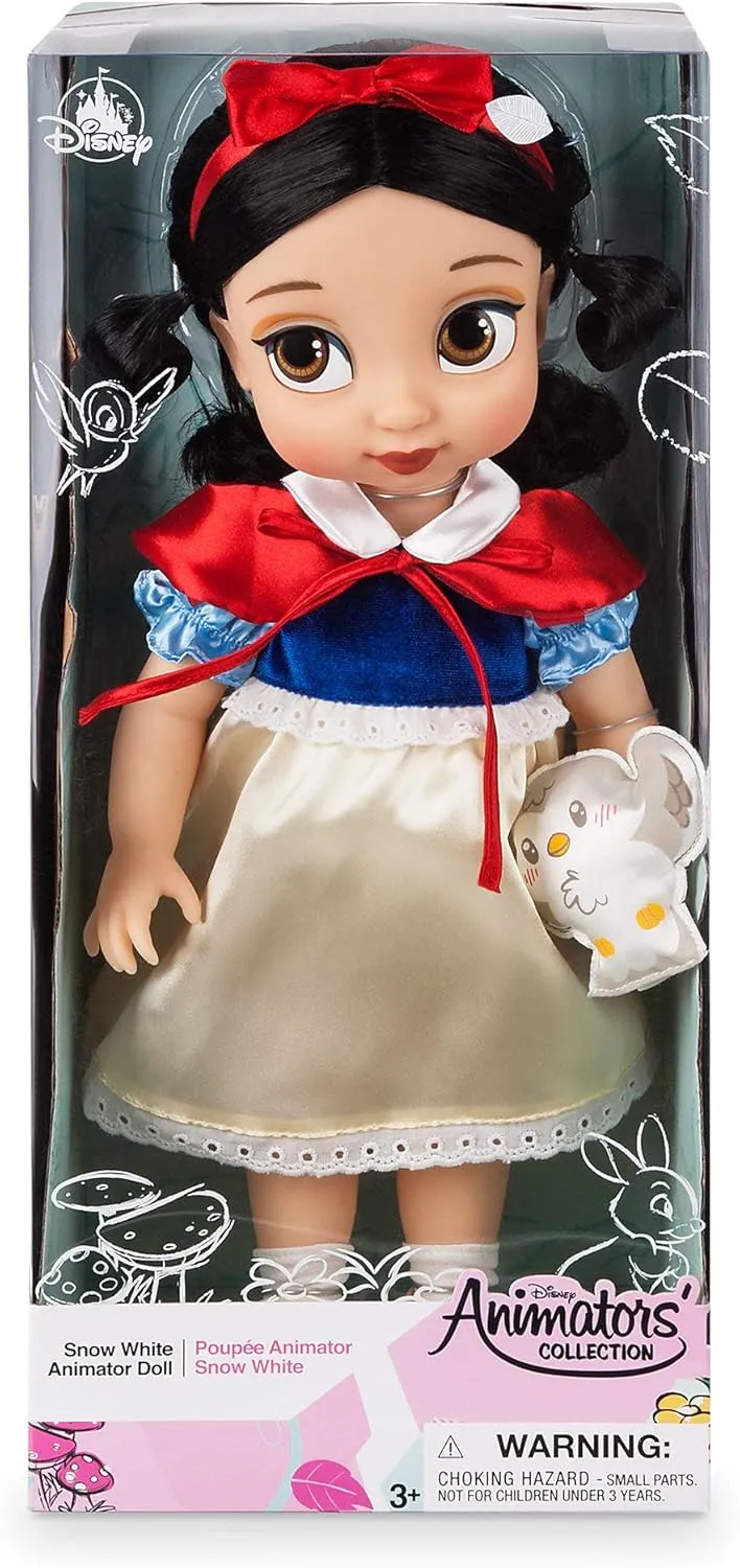 Disney Store Official Animators' Collection Snow White Doll, 16 Inch, Molded Details, Fully Posable Toy in Satin Dress - Suitable for Ages 3  Toy Figure