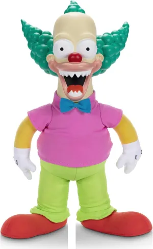 Disney The Simpsons Talking Krusty Doll Plush, 16-Inches Tall Good and Evil Krusty Pull String Doll Toy, from The Classic Treehouse of Horror III Episode