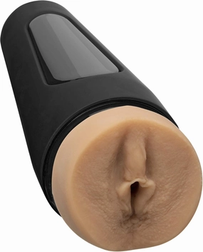 Doc Johnson Main Squeeze - Ariana Marie - Squeeze Plate for Precise Pressure - Twist End Cap to Control Suction - Discreet Premium Stroker - Male Masturbator, Vagina, Vanilla
