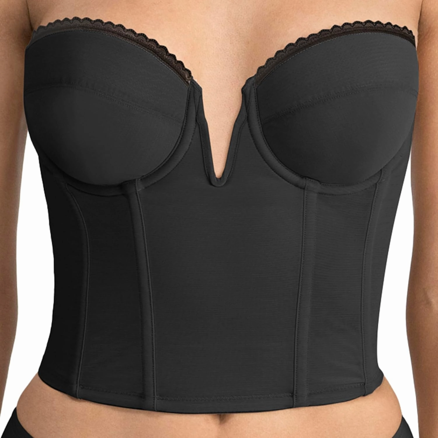 Dominique Valerie Backless Strapless Bra for Women #6390 - V-Wire Plunge, Memory Foam Cups - Lingerie for Women