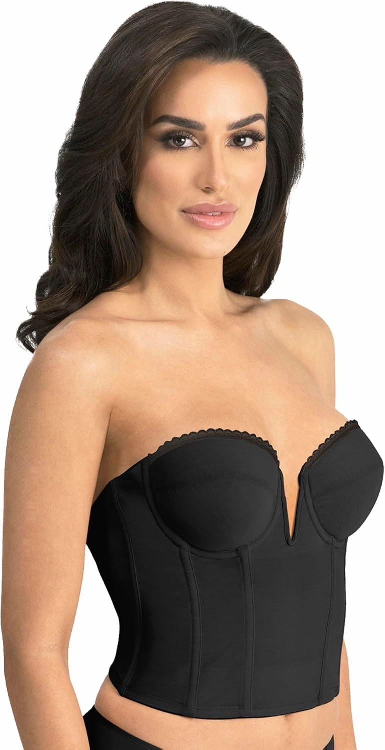 Dominique Valerie Backless Strapless Bra for Women #6390 - V-Wire Plunge, Memory Foam Cups - Lingerie for Women