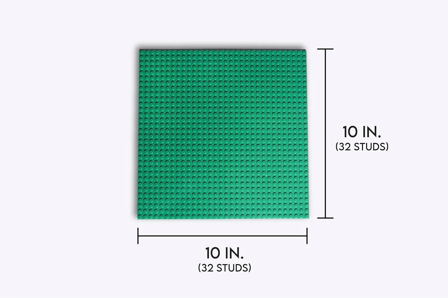 Double-Sided Baseplates for Building Bricks, Compatible with All Major Brands - Building Plates - 10" x 10" (32x32 Studs), Perfect Sheet for Table Projects, Stackable, Pack of 4 Blue/Green (Green)