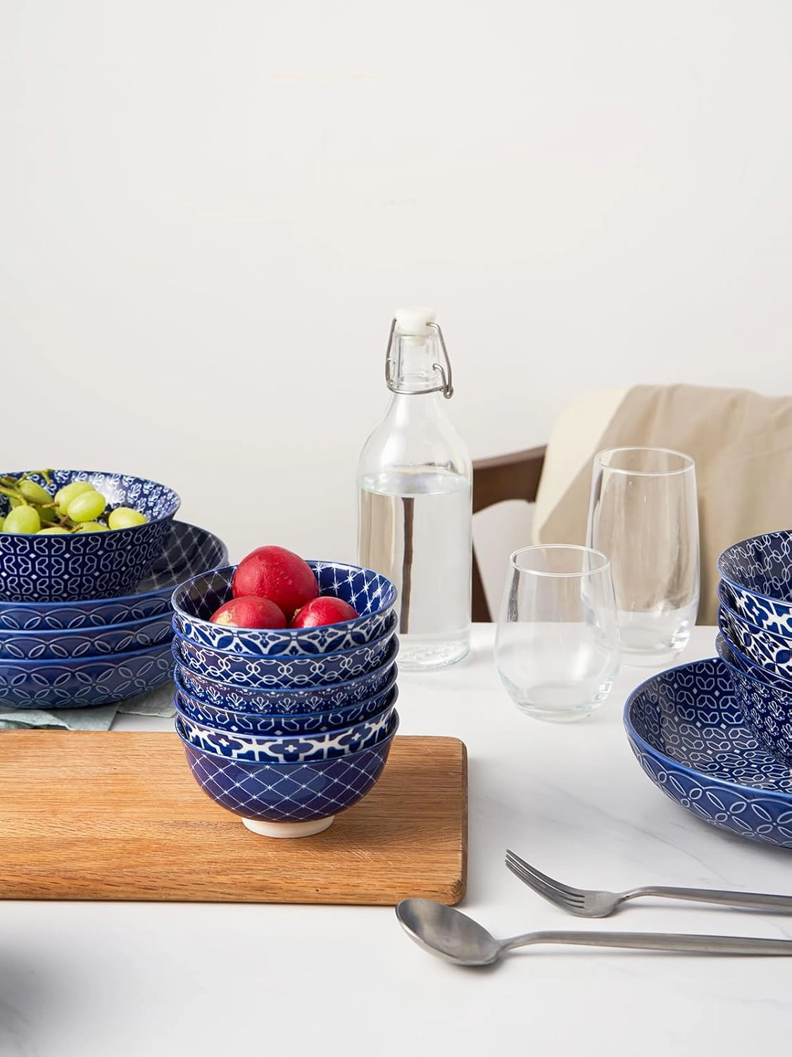 DOWAN Small Dessert Bowls Set of 6, Ice Cream Bowls 10 OZ, 4.5 Inch Ceramic Cereal Bowls for Fruit, Snack, Bouillon Cups for Dipping, Side Dishes, Sauce, Microwave and Oven Safe, Dishwasher