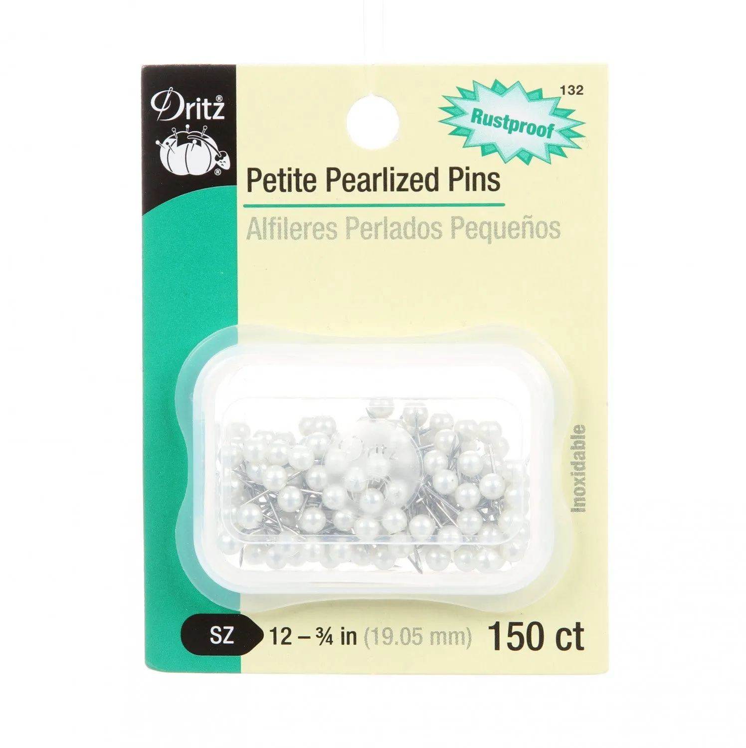 Dritz Petite Pearlized Pins Size 12  3/4in 150ct