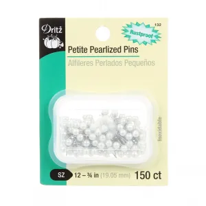 Dritz Petite Pearlized Pins Size 12  3/4in 150ct