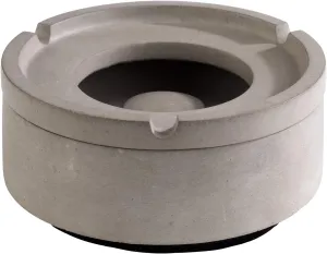 Element Wind Concrete Ashtray - 3 Grooves for Cigarette Storage - Furniture Protection Underside - 10.5 x 5 cm