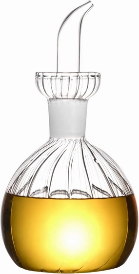 ELETON Stripe Ball Olive Oil Carafe Decanter for Kitchen and BBQ Olive Oil Dispenser Bottle