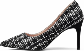 Elisabet Tang 3 in Classic Pointy Pull on Heeled Wedding Pumps - Comfortable Stiletto Closed Toe Dress Heels for Prom Work