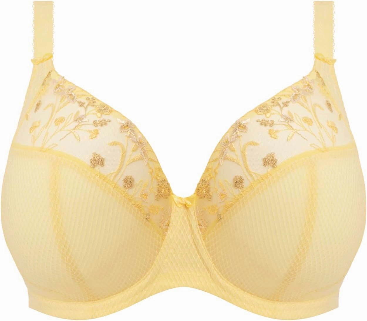 Elomi Women’s Charley Floral Embroidery, Low Plunge, Dd  Bras