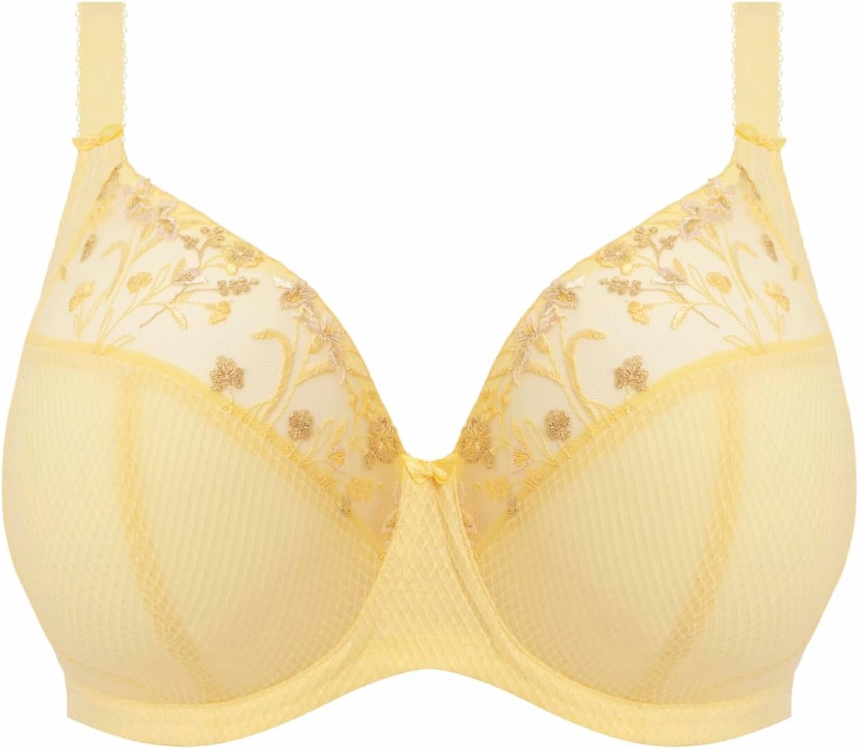 Elomi Women’s Charley Floral Embroidery, Low Plunge, Dd  Bras