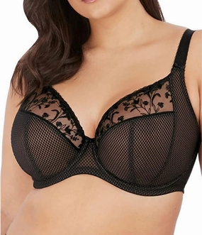 Elomi Women’s Charley Floral Embroidery, Low Plunge, Dd  Bras