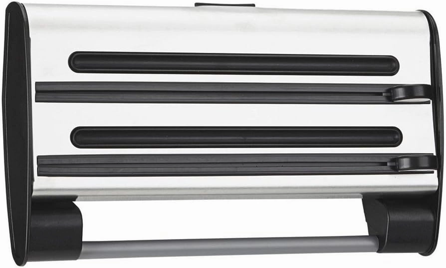 Emsa 505319 Roll Holder Dispenser, Stainless Steel, Grey, 28 x 11 x 41 cm