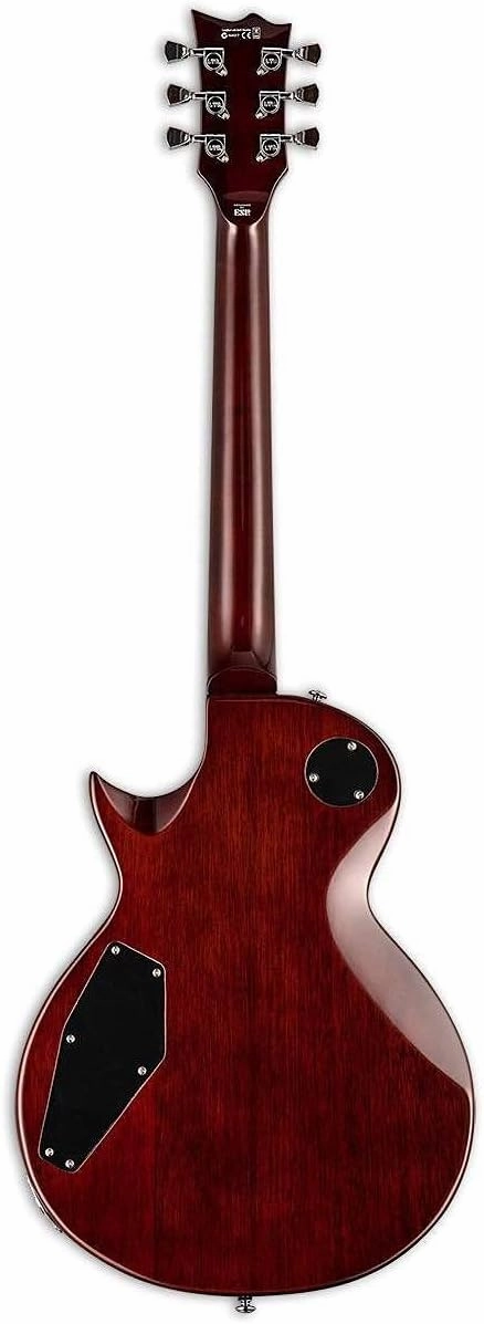 ESP 6 String LTD EC-256FM Electric Guitar, Vintage Natural, Right, (LEC256VN)