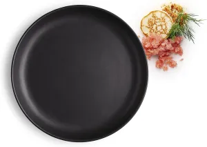 Eva Solo | Plate Ø17cm Nordic Kitchen | Set of 4 | Dishwasher-safe, Freezer-safe, Ovenproof & Microwave-safe | Danish Design & Functionality | Black Stoneware Suitable for Everyday Use | Black