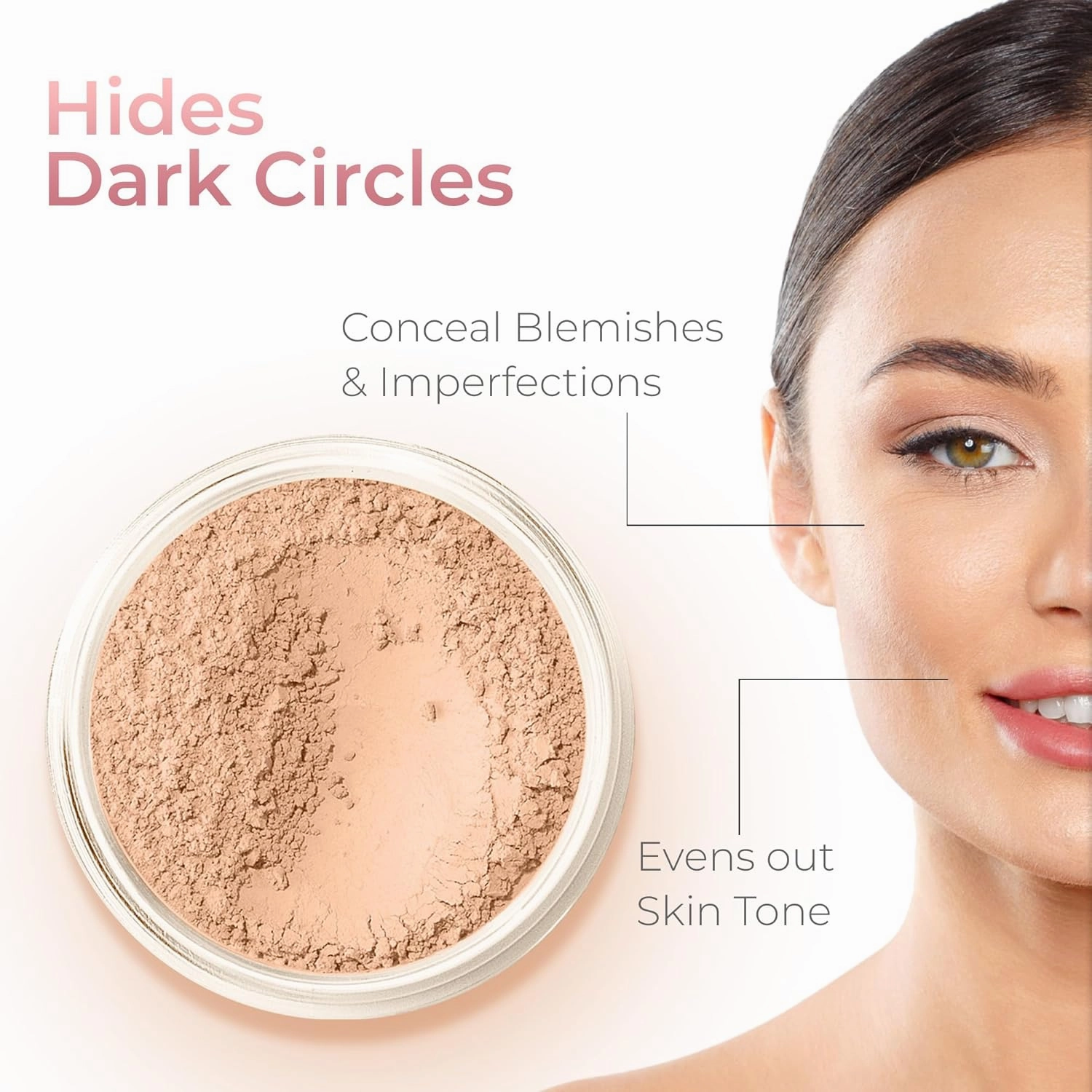 EVERYDAY KIT (BEIGE) Full Size Mineral Makeup Set Matte Foundation Bare Face Sheer Powder Cover
