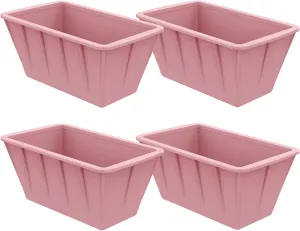Extra Large Ice Cube Molds 4Pack 32LB Silicone Ice Block Molds for Ice Plunge Tub, Reusable Ice Cube Trays for Freezer, Giant Ice Cube Molds for Home Ice Baths,Cold Plunge Accessories (Pink)