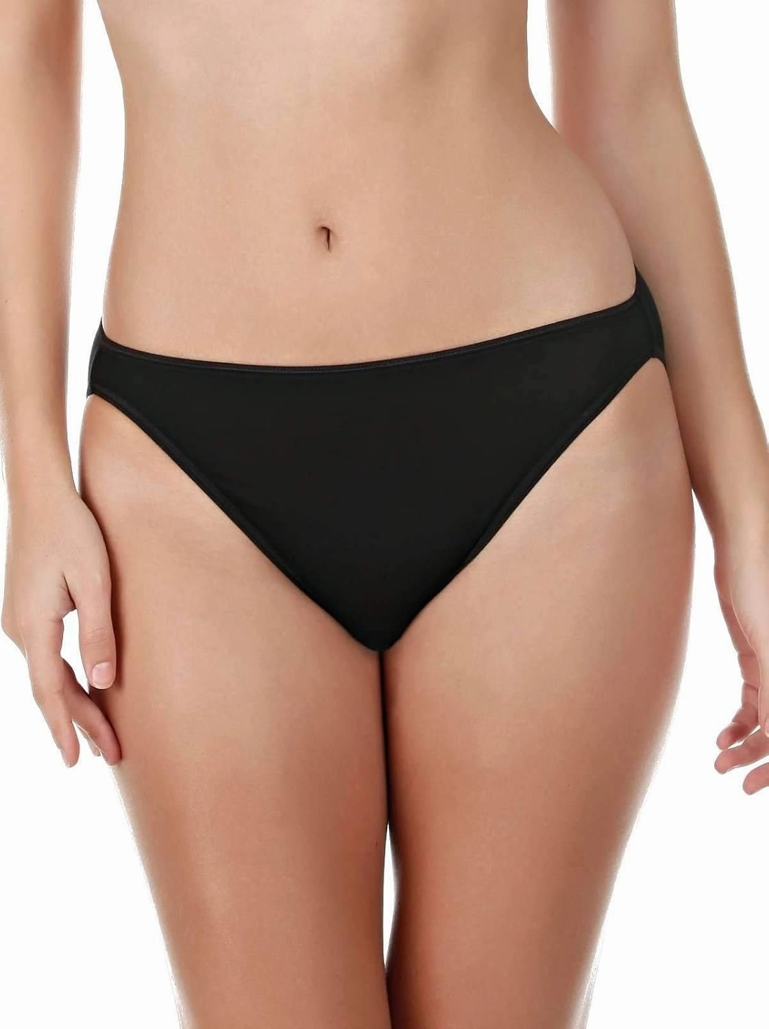 Felina | So Smooth Modal Hi Cut Panty | Hi Leg Opening Panties for Women | 5-Pack