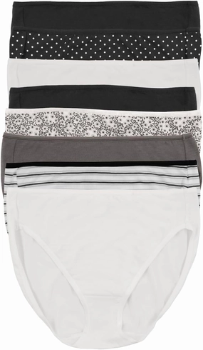 Felina Cotton Modal Hi Cut Panties - Sexy Lingerie Panties for Women - Underwear for Women 8-Pack