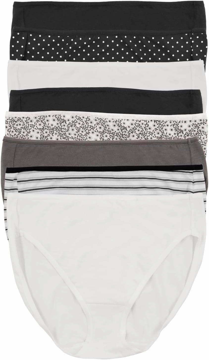 Felina Cotton Modal Hi Cut Panties - Sexy Lingerie Panties for Women - Underwear for Women 8-Pack
