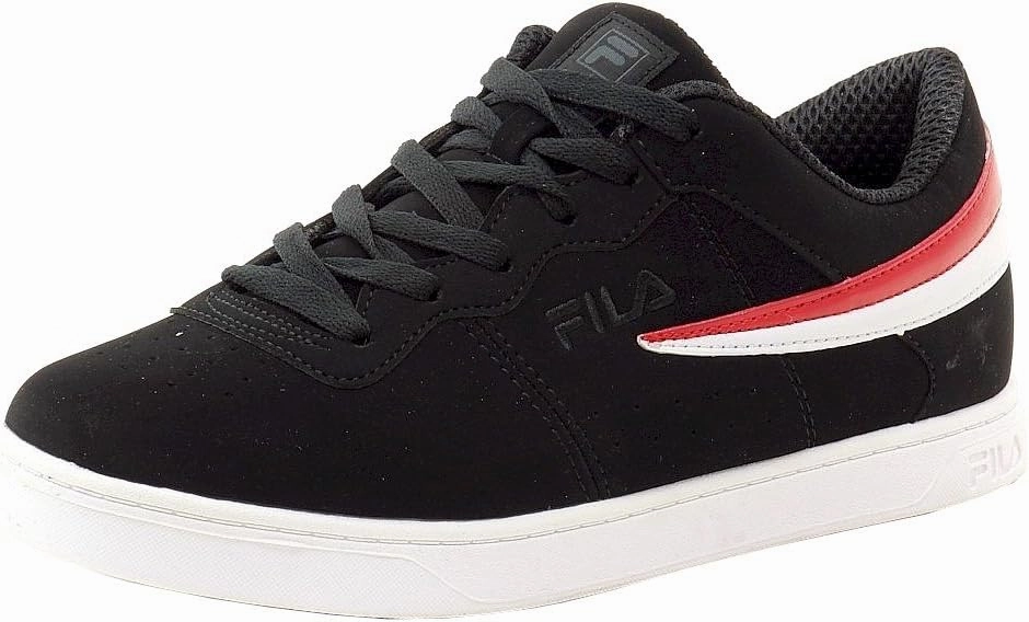 Fila mens Court 13 Low fashion sneakers, Black, White, Dark Shadow, 11 US