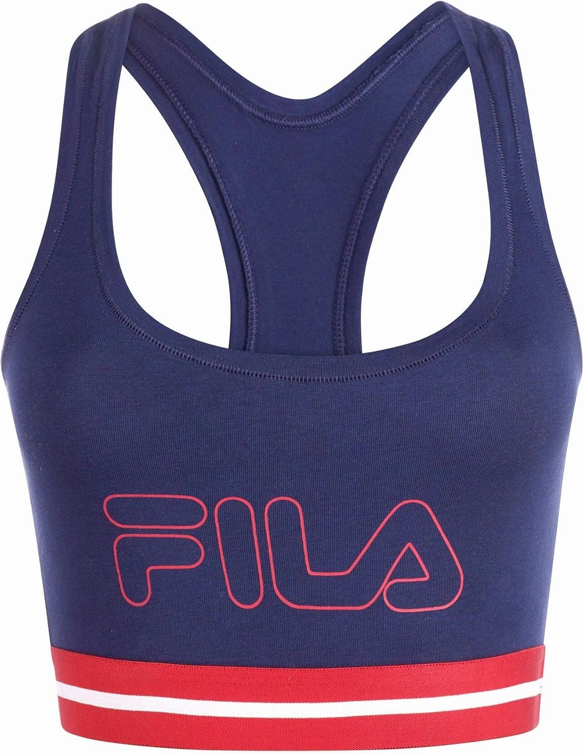 Fila Women's Classic Logo Cotton Racerback Sports Bra