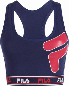 Fila Women's Classic Logo Cotton Racerback Sports Bra