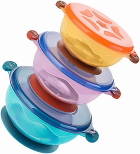 First Stage Baby Bowls Suction Toddler Bowl Set Lids for Toddlers Dishwasher Safe