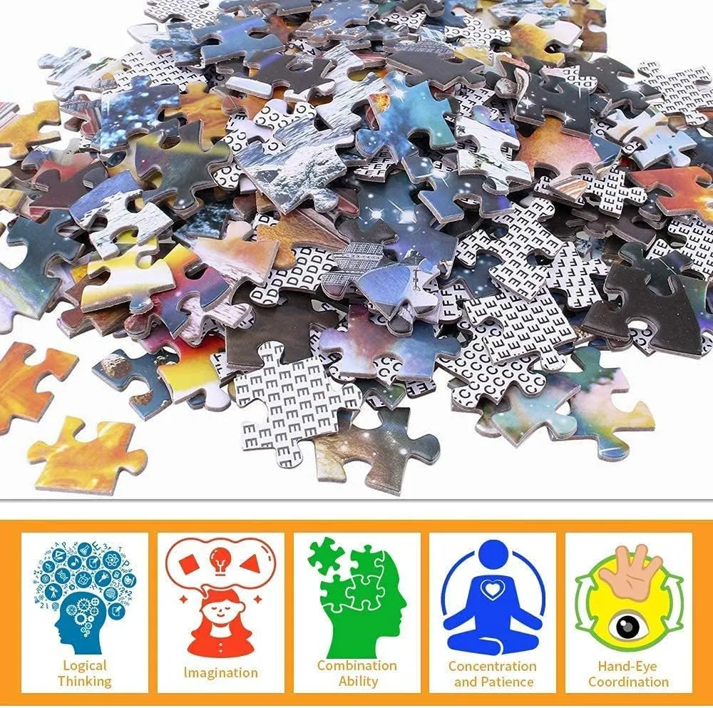 Fish Koi Jigsaw Puzzles for Kids Adults 500 Pieces, Fun Educational Games Toy Birthday Gift Art Home Decor Finish Size 20.5 x 15 Inches