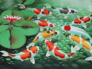 Fish Koi Jigsaw Puzzles for Kids Adults 500 Pieces, Fun Educational Games Toy Birthday Gift Art Home Decor Finish Size 20.5 x 15 Inches