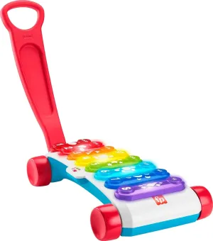Fisher-Price Baby Learning Toy Giant Light-Up Xylophone, Pull-Along Pretend Musical Instrument for Developmental Play Toddlers Ages 9  Months