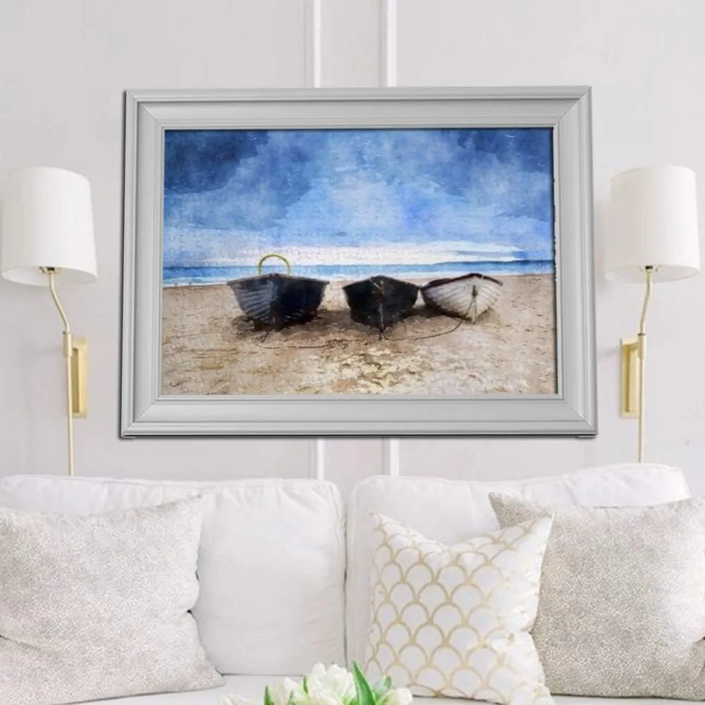 Fishing Boats Under a Sky Jigsaw Puzzles for Kids Adults 500 Pieces, Fun Educational Games Toy Birthday Gift Art Home Decor Finish Size 20.5 x 15 Inches
