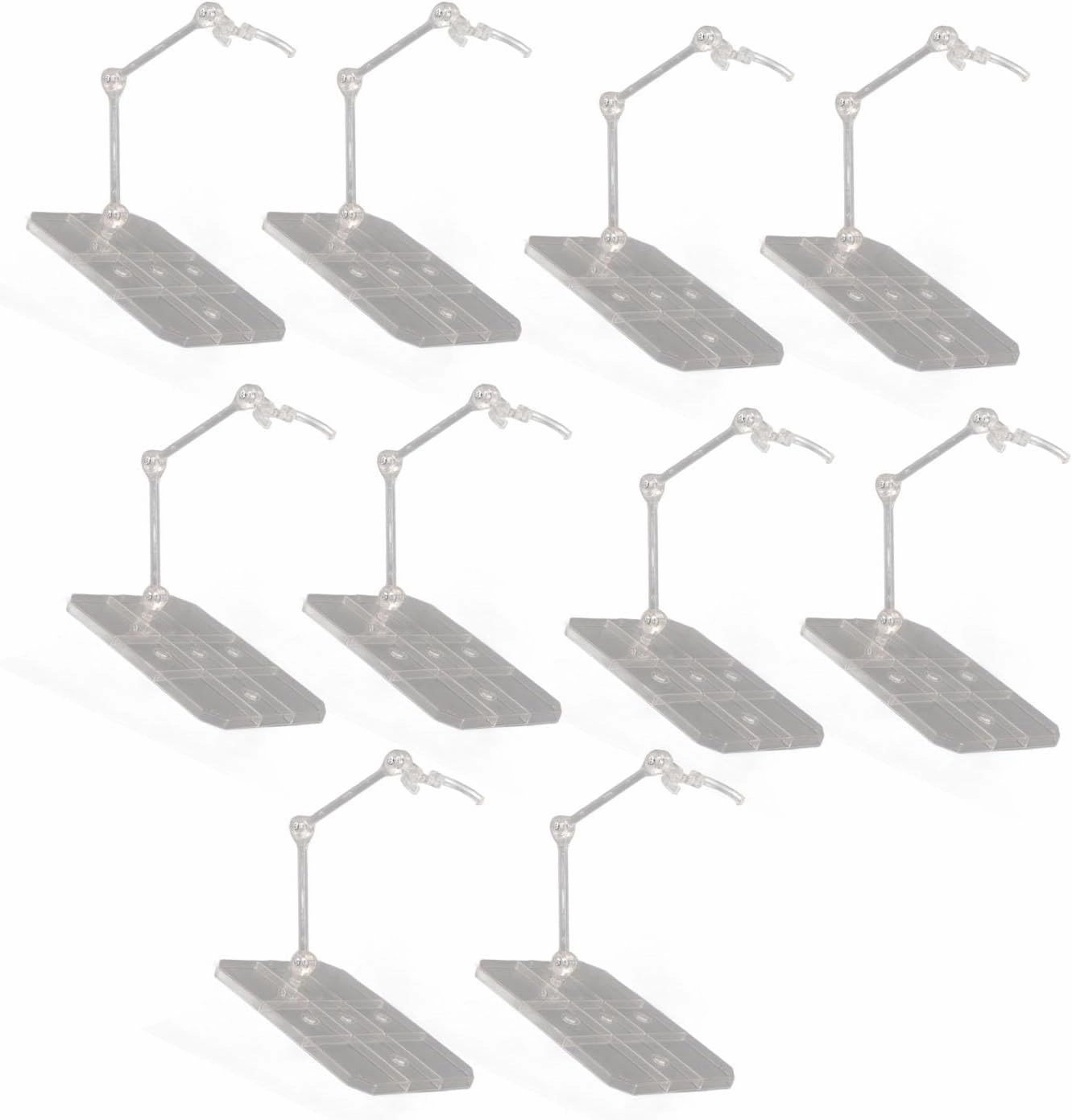 Flexible Action Figure Stand Acrylic Anime Figure Support Holder Set of 10 for 6in