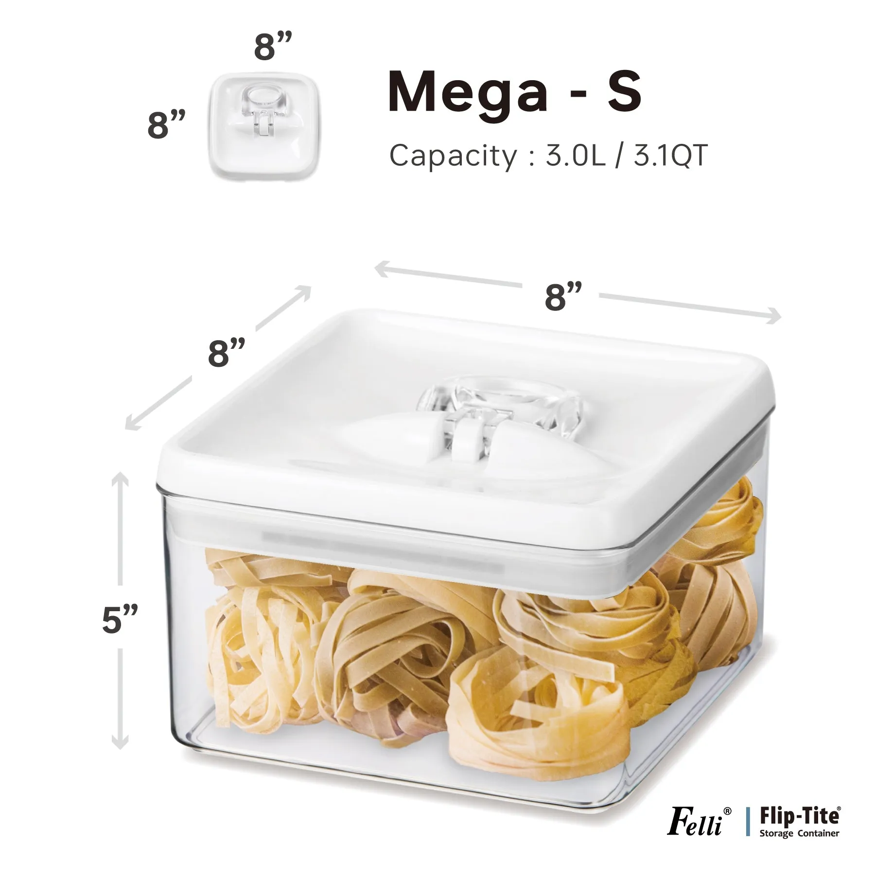 Flip-Tite 8" Mega-S 3.1QT / 3.0L