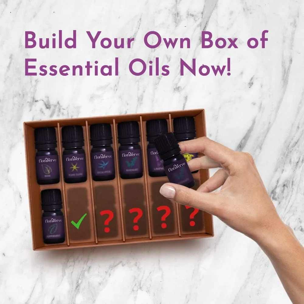 floraVerve Essential Oils Collection, Build Your Own Starter Kit, 12 x5ml Natural Essential Oils Customized Set (myFloraPack 12x5ml)