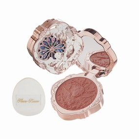 Flower Knows Little Angel Cream Blush & Cushion Powder Puff Set,Buildable & Blendable Makeup Blush for cheeks,Soft & Long-lasting for Girls & Women(01 Flaming Heart,6g)