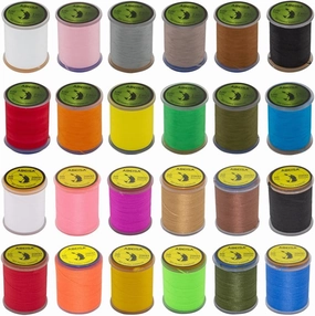 Fly Tying Thread Multi-Color 200D/140D Non Waxed Fly Tying Wires Nylon Fly Fishing Materials 24Pcs