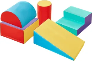 Foam Climbing Blocks for Toddlers Indoor,PU Toddler Climbing Toys,Soft Play Climbing for Toddlers, Soft Play Baby Climbing Blocks for Crawling and Sliding, Safe Climbing Play Set
