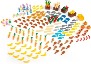 Food Accessories Building Toy 83 Pieces Variety Bulk Classic City Farm Kitchen Garden Friends Animals Drinks Building Bricks for Mini figures - Ideal Food Brick Party Favor for Creative Kids