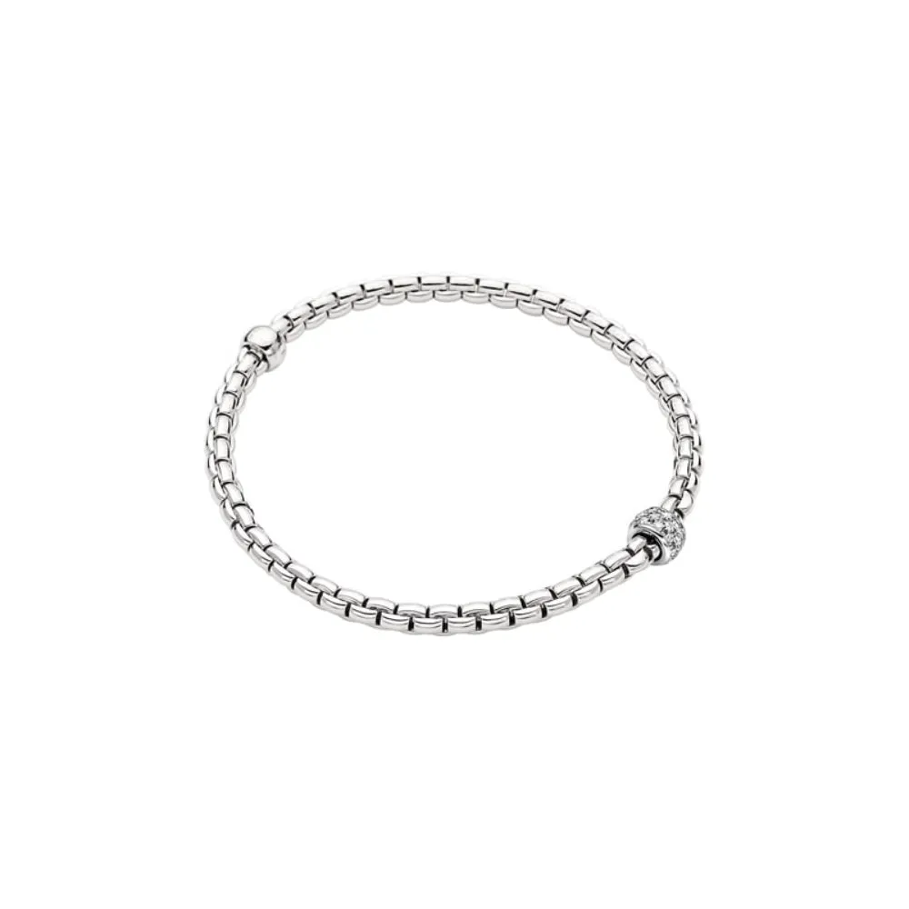 Fope Eka Collection 18k Flex'it Bracelet with Diamond Pavé