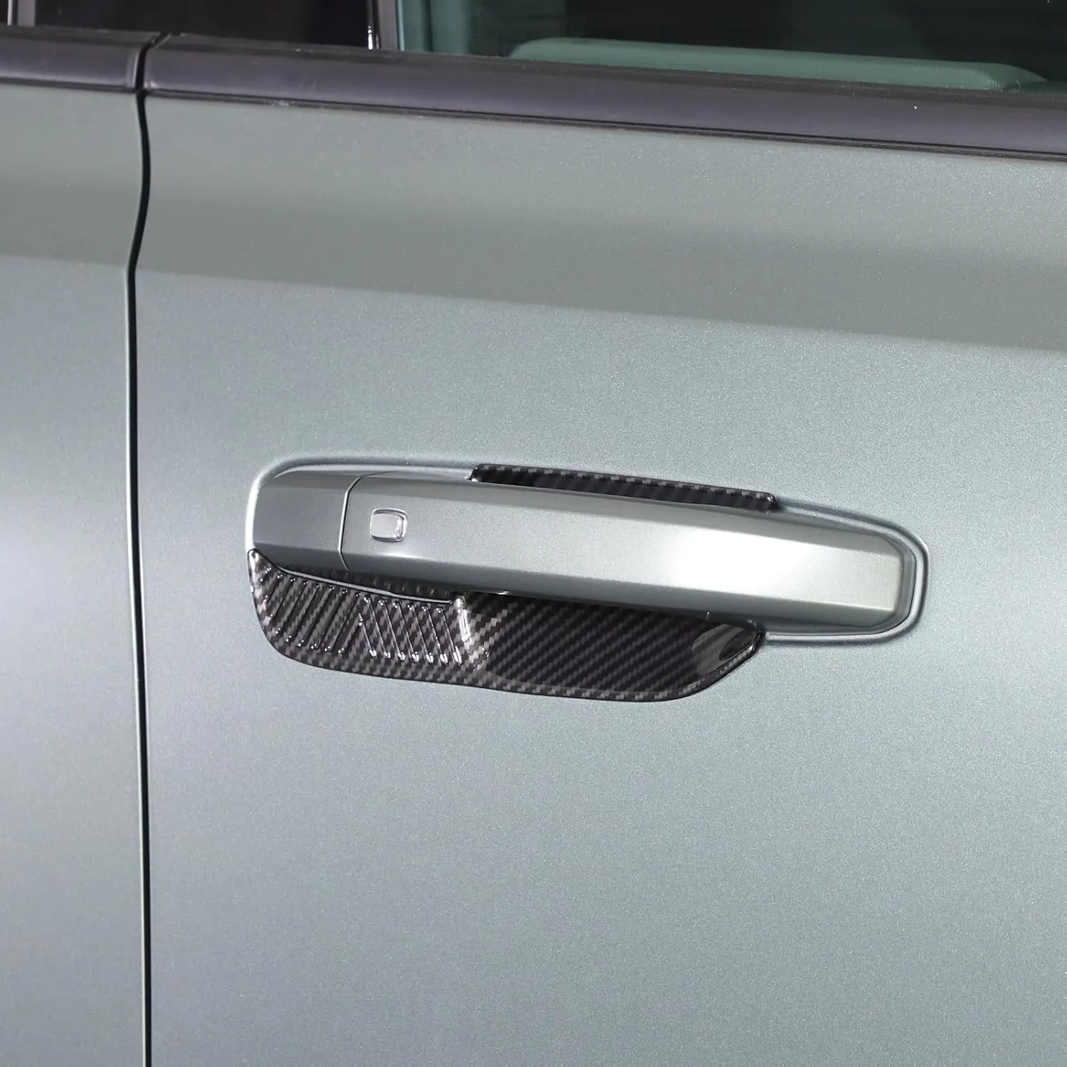 for Hummer EV Accessories Car Door Handle Scratch Protectors ABS Carbon Fiber Car Door Handle Bowl Sticker Handle Cup Paint Guard Cover for Hummer EV Pickup SUV 2024 2025 (Carbon Fiber Style)