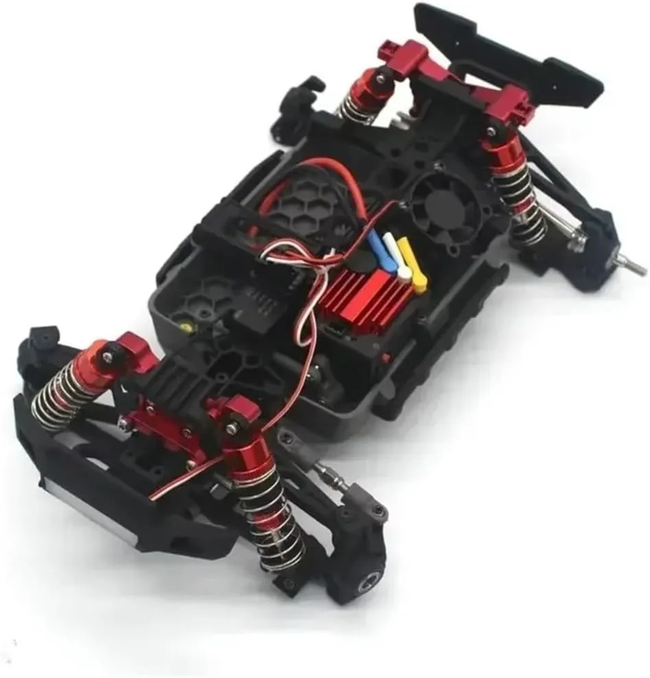 for Mjx H16 16207 16208 16209 16210 1/16 2Pcs Metal Front and Rear Shock Tower RC Car Upgrade Parts Accessories Replacement Use RC Car DIY Parts(Red)