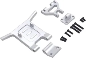 for WLtoys 144001 144002 124016 124017 124018 124019 Metal Upgrade Front Bumper RC Car Accessories Upgrade Replacement RC Car DIY Parts(Silver)