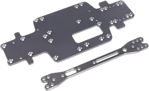 for Wltoys 284161 284010 284131 K989 K979 K969 1/28 Metal for Chassis Bottom Plate and Second Floor Plate RC Car Upgrade Part Parts and Accessories RC Car DIY Parts(Gray)