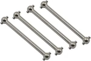 for WLtoys A979 A949 A959 A969 K929 for Himoto E18 Spino for HSP 1/18 4Pcs Stainless Steel Dogbone 51MM RC Car Upgrade Parts RC Car Accessories(Silver)