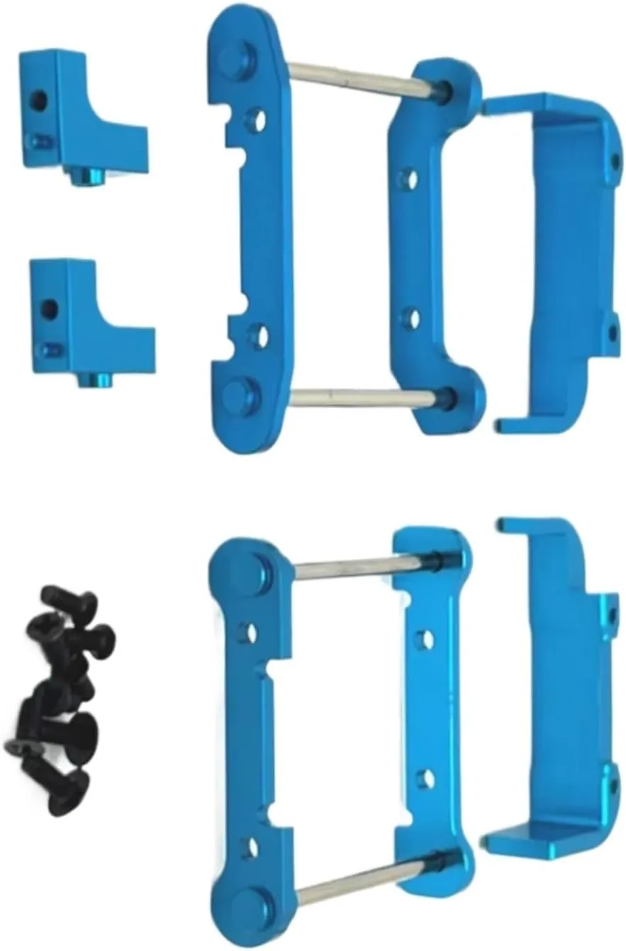 for Wltoys for 144001 144002 144010 144016 144018 124016 124017 124018 124019 124007 124008 Metal Arm Code Servo Mount Battery Holder Upgrade Parts RC Repair Parts(Blue)