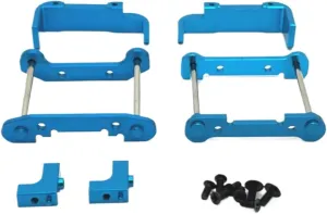 for Wltoys for 144001 144002 144010 144016 144018 124016 124017 124018 124019 124007 124008 Metal Arm Code Servo Mount Battery Holder Upgrade Parts RC Repair Parts(Blue)