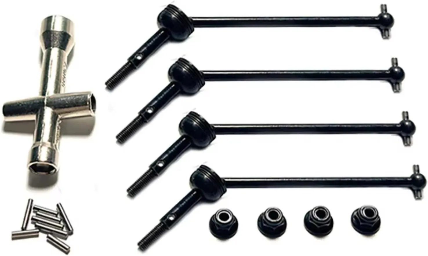 for Wltoys for 144010 144001 144002 1/12 124016 124017 124018 124019 1/14 RC Car M3 Nut Upgrade CVD RC Car Upgrade Accessories RC Upgrade Parts(Black)