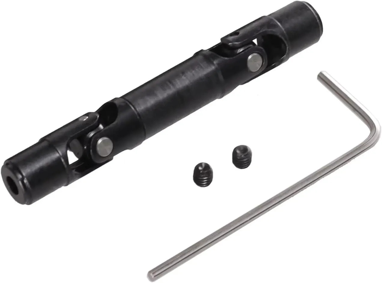 for WPL D12 1/10 Metal Accessories Detachable Transmission Shaft Remote Control Car Metal Parts Accessories Upgrade Parts Replacement RC Car DIY Parts(Black)